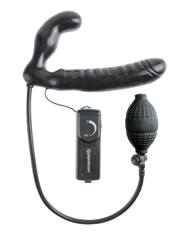 Страпон с вагинальной стимуляцией Pipedream Double Penetrix Strap On, черный 3925-02 PD - PipeDream - Страпоны с дополнительной стимуляцией - Купить